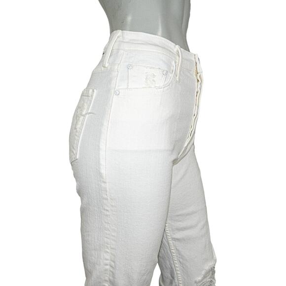 MOTHER Superior Denim TOMCAT High-Rise Crop Jeans Rip knee Size 26 - Picture 9 of 10